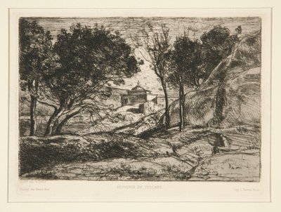 Souvenir de Toscane (Muisto Toscanasta) tekijältä Jean-Baptiste-Camille Corot