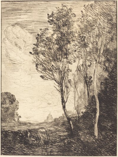 Italian matkamuisto tekijältä Jean Baptiste Camille Corot