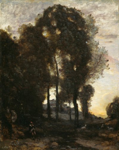 Matkamuisto Italiasta, 185560. tekijältä Jean-Baptiste-Camille Corot
