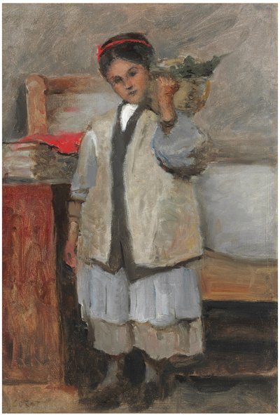 Nuori Seraphine pukeutunut Corotin liiviin tekijältä Jean Baptiste Camille Corot