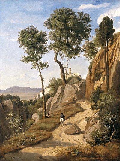 Näkymä Volterralle, 1838 tekijältä Jean Baptiste Camille Corot