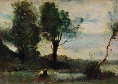 Puunkeräilijät, c1865, 1913 tekijältä Jean Baptiste Camille Corot