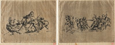 Bacchanal lasten ja aasin kanssa tekijältä Jean Baptiste Carpeaux