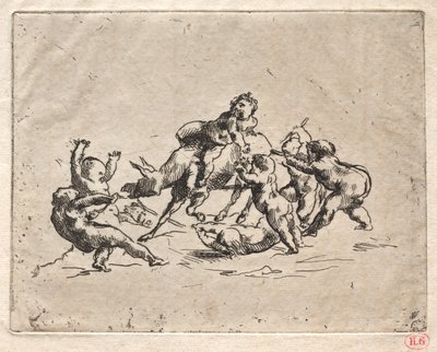 Bacchanal lasten ja aasin kanssa. tekijältä Jean Baptiste Carpeaux
