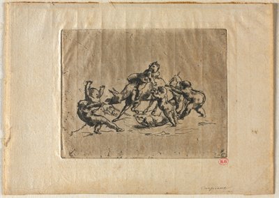Bacchanal lasten ja aasin kanssa. tekijältä Jean Baptiste Carpeaux