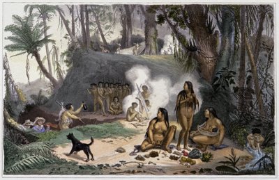 Intiaanit Brasiliassa tekijältä Jean Baptiste Debret