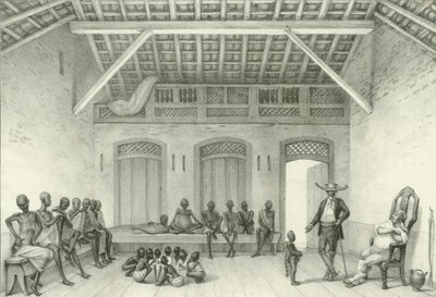 Orjia myyvä kauppa, 1835. tekijältä Jean Baptiste Debret