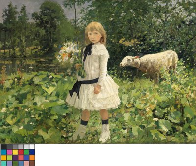 Miss Strobben muotokuva (öljy kankaalle) tekijältä Jean Baptiste Degreef