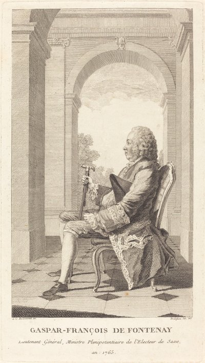 Gaspar-Francois de Fontenay tekijältä Jean Baptiste Delafosse, after Louis de Carrogis, called Carmontelle