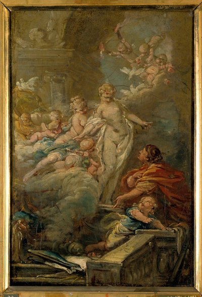 Pygmalion ja Galatee luonnos Jean Baptiste Deshays (1729-1765) 17th century Sun. 0,49 x 0,33 m. Taidemuseokierrokset tekijältä Jean Baptiste Deshays