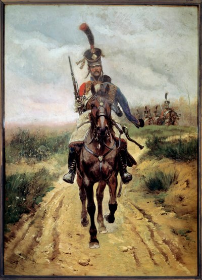 Vanguard, 9. hussarit tekijältä Jean Baptiste Edouard Detaille