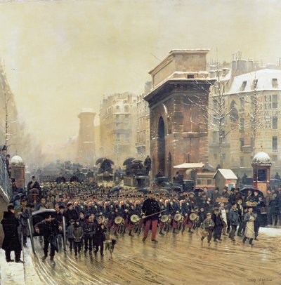 Ohitusrykmentti, 1875 tekijältä Jean Baptiste Edouard Detaille
