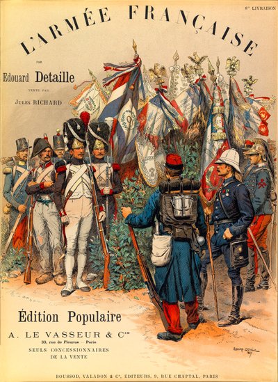 Kapteeni Jules Richardin ranskalaisen Armeen tyypit ja univormut, kuvittanut Edouard Detaille (1848-1912): Edouard Detaillen kirjan "" L