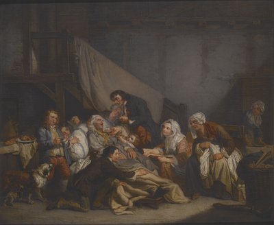 Vanhan miehen kuolema (öljy kankaalle) tekijältä Jean Baptiste Greuze