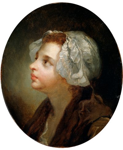 Tytön pää, 1700-luku tekijältä Jean Baptiste Greuze