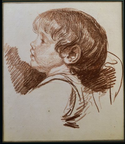 Pojan pää profiilissa vasemmalla tekijältä Jean Baptiste Greuze