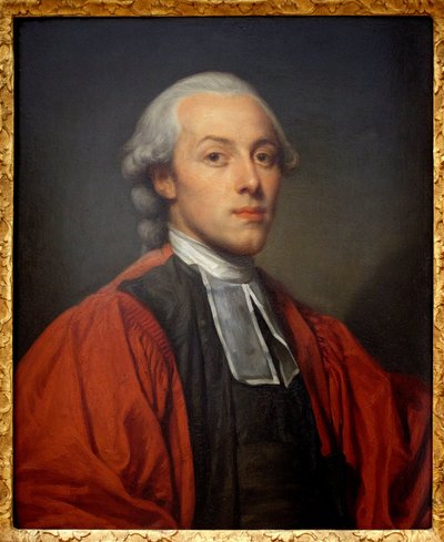 Muotokuva Charles Paul Jean Baptiste de Bourgevin de Vialart de Saint Morysista (1772-1817), Pariisin parlamentin suuren jaoston valtuutettu. Jean Baptiste Greuzen (1725-1805) maalaus, öljy puulle. ranskalainen art tekijältä Jean Baptiste Greuze