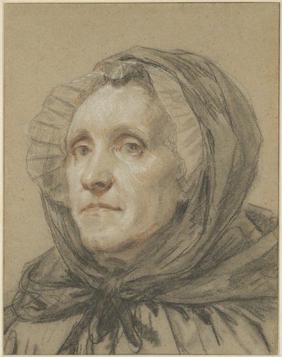 Taiteilijan äidin muotokuva tekijältä Jean Baptiste Greuze