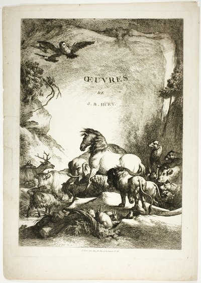 Portada de les Oeuvres de J. B. Huetfinnish tekijältä Jean Baptiste Huet