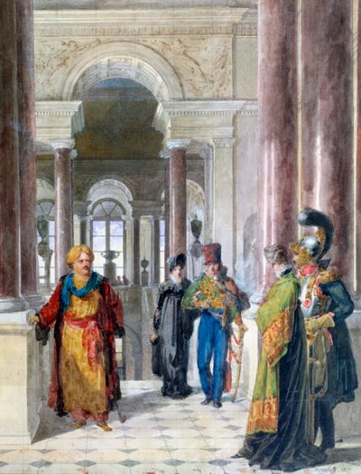 Museoon tutustuminen, 1817 tekijältä Jean Baptiste Isabey