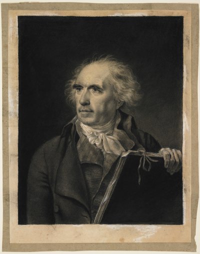 Hubert Robertin muotokuva, n. 1798-1799 (musta ja valkoinen liitu) tekijältä Jean Baptiste Isabey