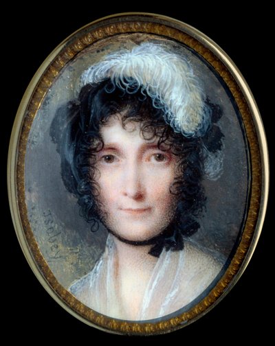 Laetitia Bonaparten (Letizia Maria Ramolino) (1750-1836), Napoleon Bonaparten äidin muotokuva Jean Baptiste Isabeyn (1767-1855) pienoismaalaus norsunluulle 1800-luvun su. 0,37x0,29 m - Laetitia Bonaparten muotokuva (Maria Letizia Ramolino) (1750- tekijältä Jean Baptiste Isabey