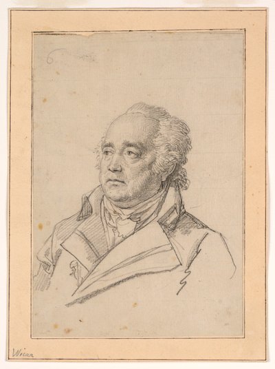 Miehen muotokuva, Giuseppe Valadier tekijältä Jean Baptiste Joseph Wicar