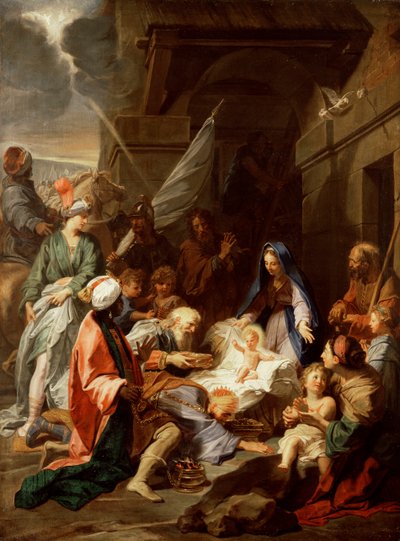 Maagien palvonta, 170010 tekijältä Jean Baptiste Jouvenet