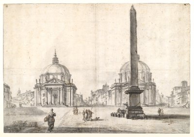 Piazza del Popolo, Rooma tekijältä Jean Baptiste Lallemand