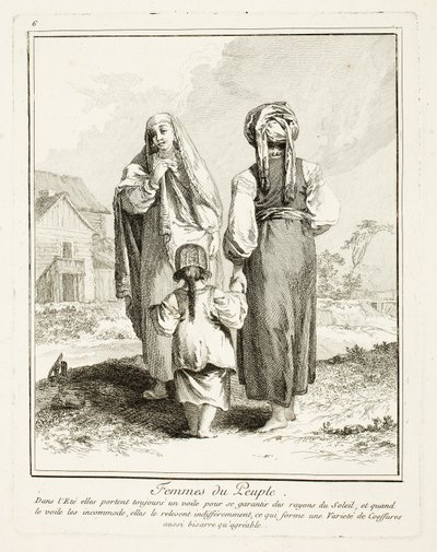 Women of the People, levy kuusi julkaisusta Miscellaneous Clothing of the Northern Peoples tekijältä Jean Baptiste Le Prince