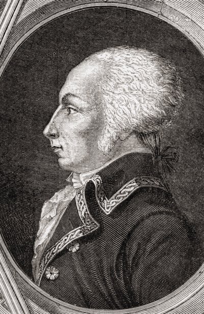 Francois Christophe Kellermann, kaiverrettu Pannemaker-Ligny, Louis Blancin (1811-82) teoksesta "Histoire de la Revolution Francaise" tekijältä Jean Baptiste Lienard