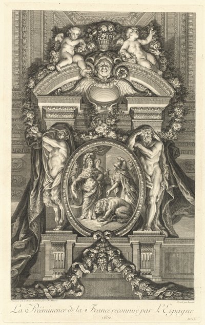 Espanjan tunnustama La Prééminence de la France 1662 (Espanjan tunnustama Ranskan etuoikeus 1662) [pl. 17] tekijältä Jean Baptiste Masse