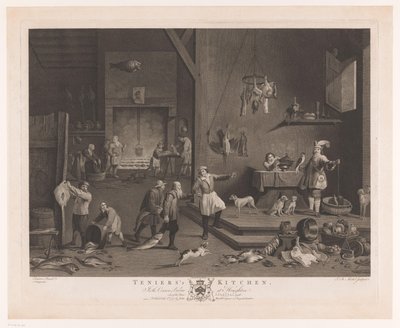 Keittiö kohtaus takka Teniers
