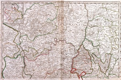 Burgundin kartta (Ranska) (kaiverrus tekijältä Jean Baptiste Nolin
