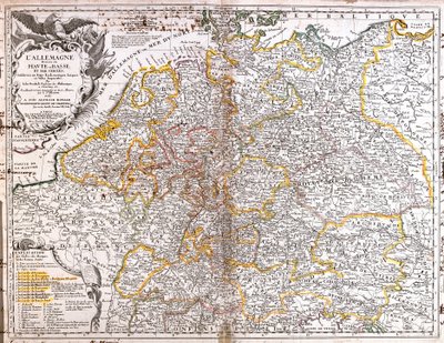 Saksan kartta (1703) (kaiverrus tekijältä Jean Baptiste Nolin