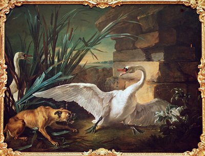 Koira ja Joutsenet tekijältä Jean Baptiste Oudry