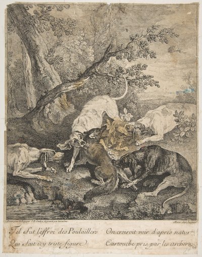Ketun metsästys, 1736. tekijältä Jean Baptiste Oudry