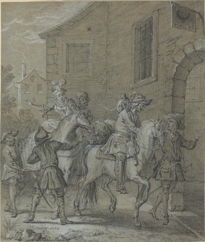 Operaattorin saapuminen hotellialalle tekijältä Jean Baptiste Oudry