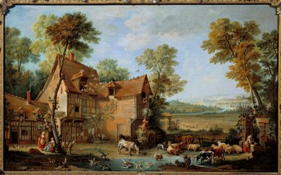 Jean Baptiste Oudryn (1686-1755) maatilamaalaus 1753 tekijältä Jean Baptiste Oudry