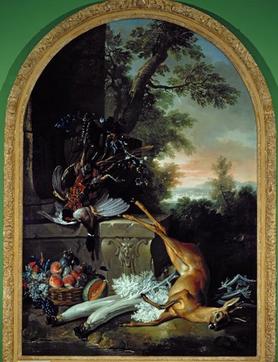 Asetelma pelin kanssa maisemassa, n. 1730 tekijältä Jean Baptiste Oudry