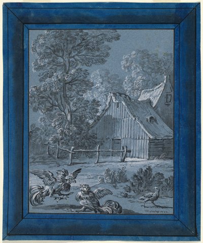 Partridge ja kukot tekijältä Jean Baptiste Oudry