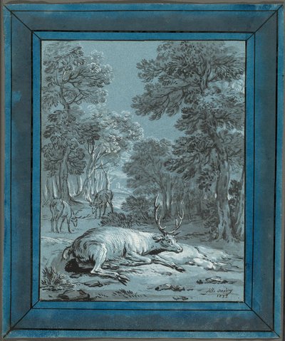 Sairas hirvi tekijältä Jean Baptiste Oudry