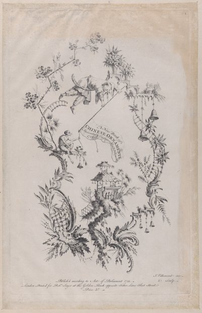 Uusi kirja kiinalaisista koristeista. Keksi ja kaivertanut J. Pillement, 1755., tekijältä Jean Baptiste Pillement