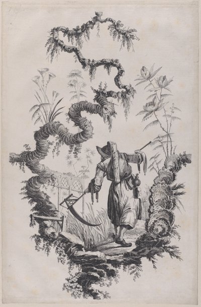 Chinoiserie Ornament Print, 1755. tekijältä Jean Baptiste Pillement