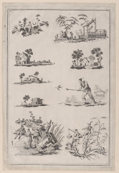 Chinoiserie Ornaments, n. 1760-85. tekijältä Jean Baptiste Pillement