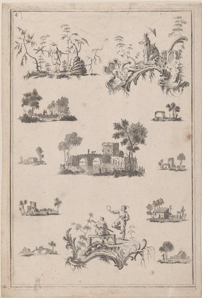 Chinoiserie Ornaments, n. 1770. tekijältä Jean Baptiste Pillement