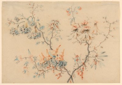 Piirustus, Kukkivat oksat, 1775-1800 tekijältä Jean Baptiste Pillement