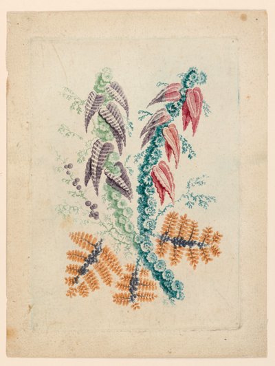 Fantastinen kukka-aihe "New Suite of Ideal Flower Notebooksista" tekijältä Jean Baptiste Pillement