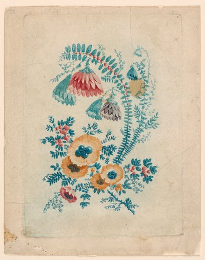 Fantastinen kukka-aihe "New Suite of Ideal Flower Notebooksista" tekijältä Jean Baptiste Pillement