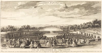 Näkymä Versaillesin appelsiinitarhasta tekijältä Jean Baptiste Rigaud